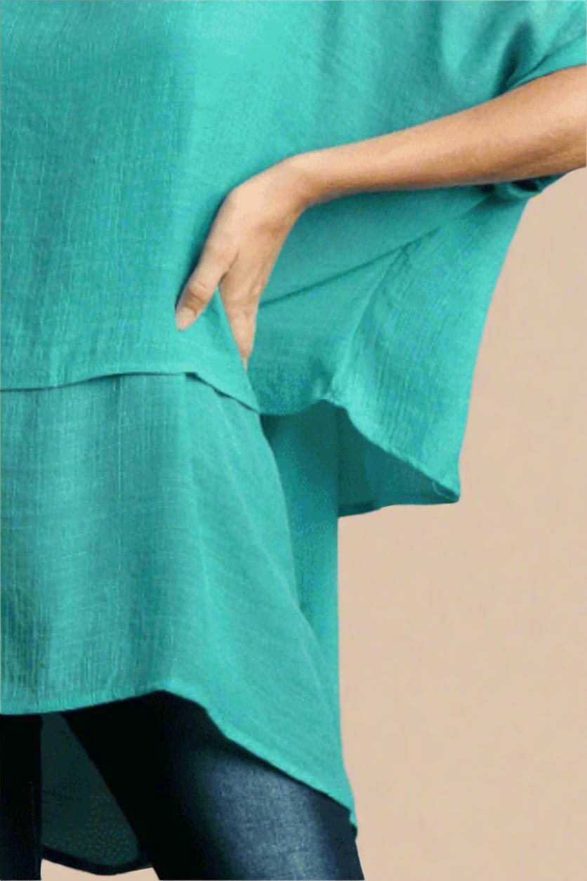 UMGEE - Turquoise Layered Flowy Top