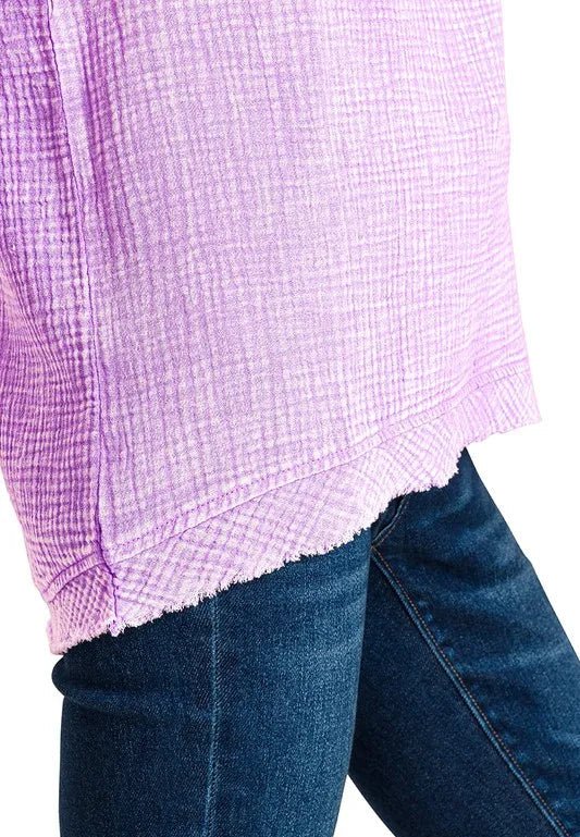 Zenana - Textured Gauze Sleeveless Top – Lavender Lilac