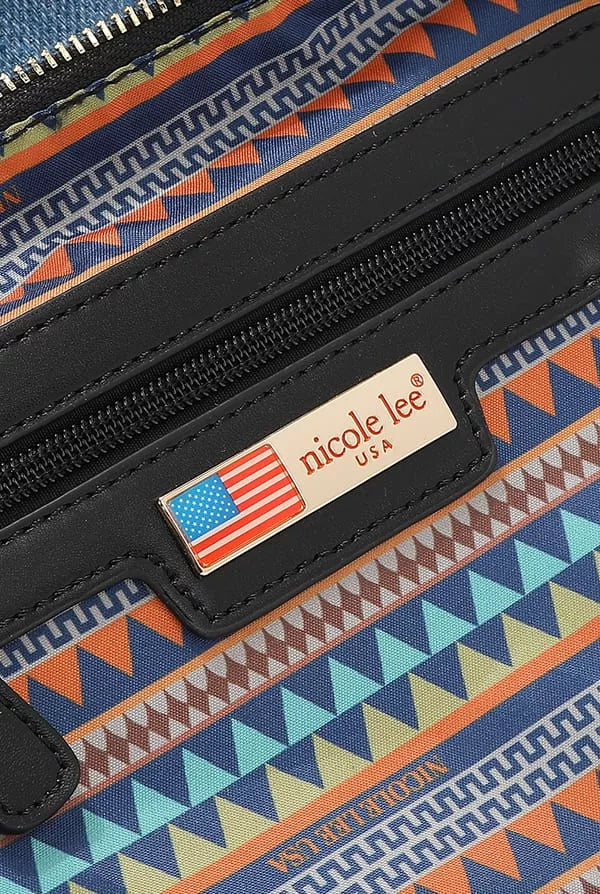 nicole lee label on a patterned product