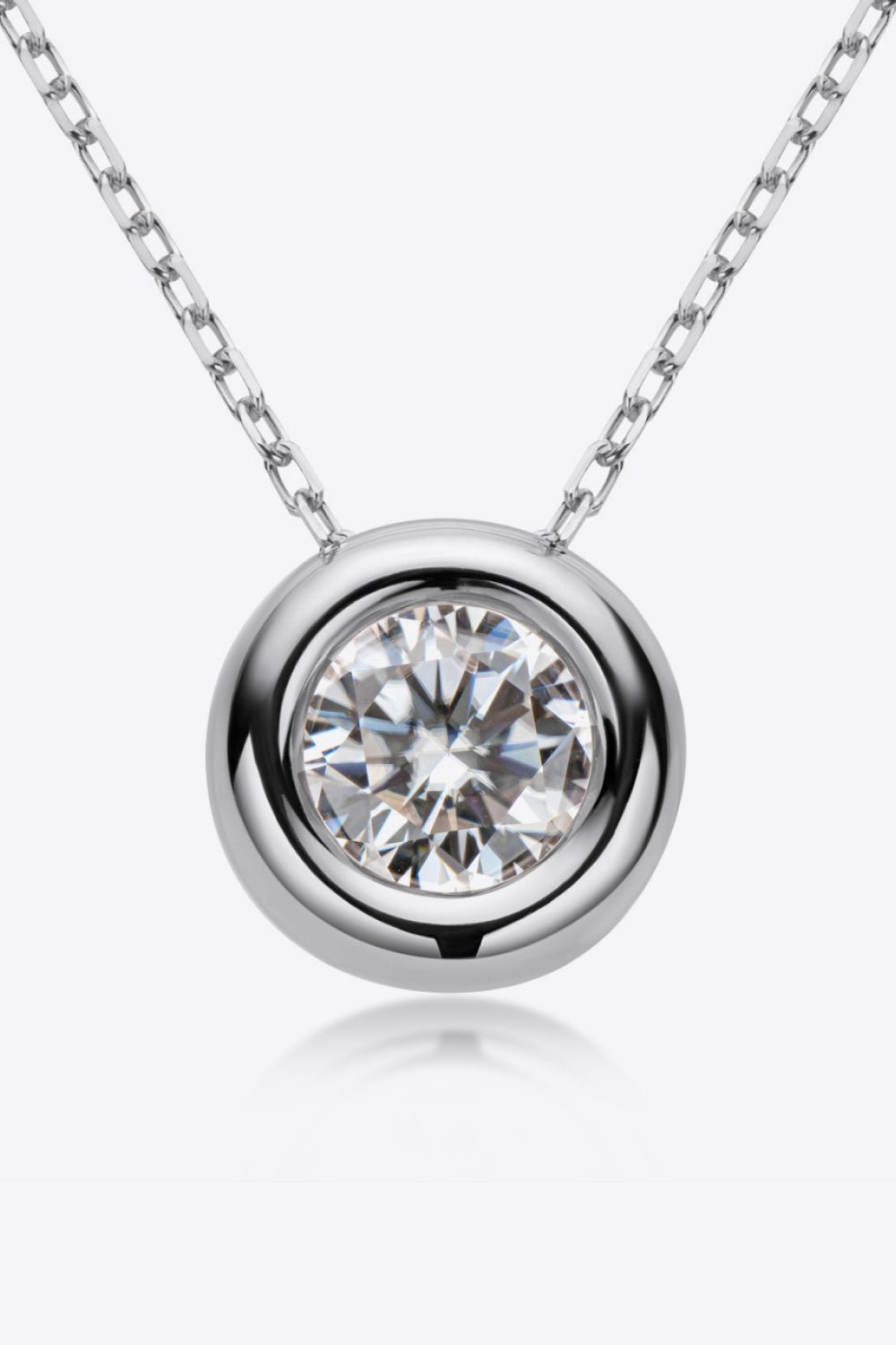 1 Carat Moissanite Pendant NecklaceNecklaceAdored