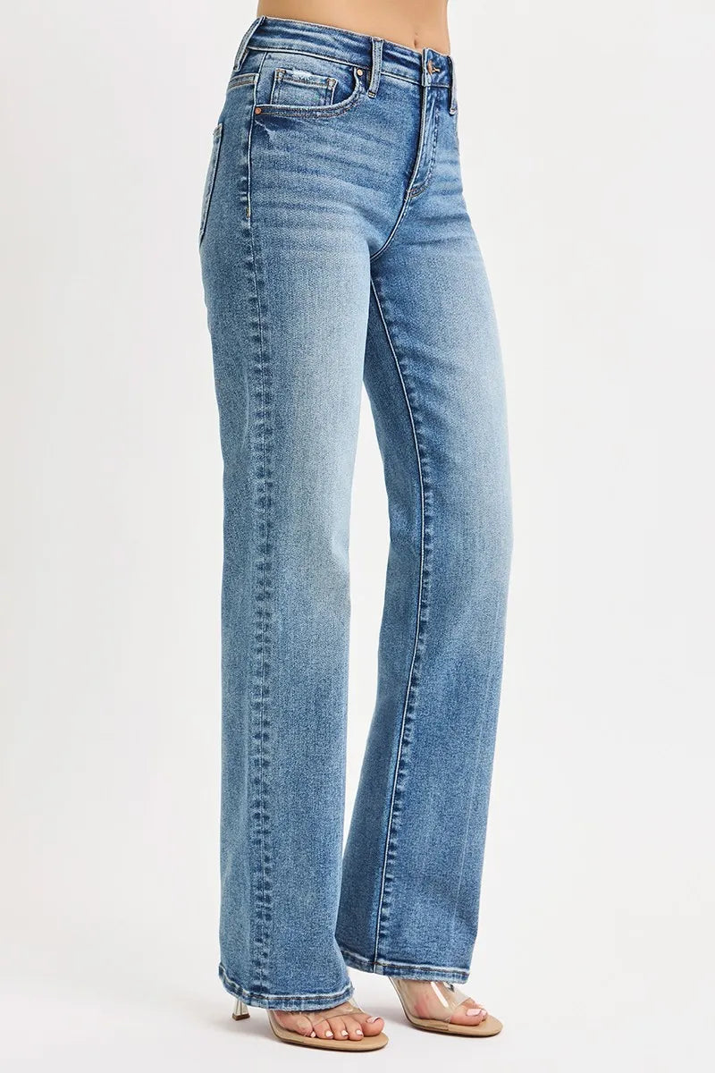 Blue jeans on a white background