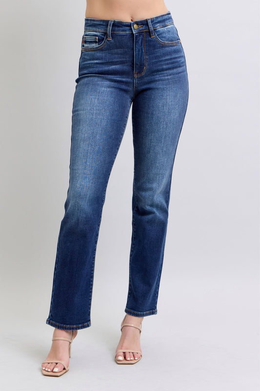 Dark Wash Straight Leg Jeans