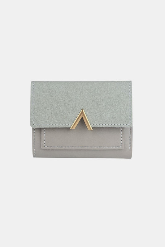 Vegan Leather Compact Trifold Wallet