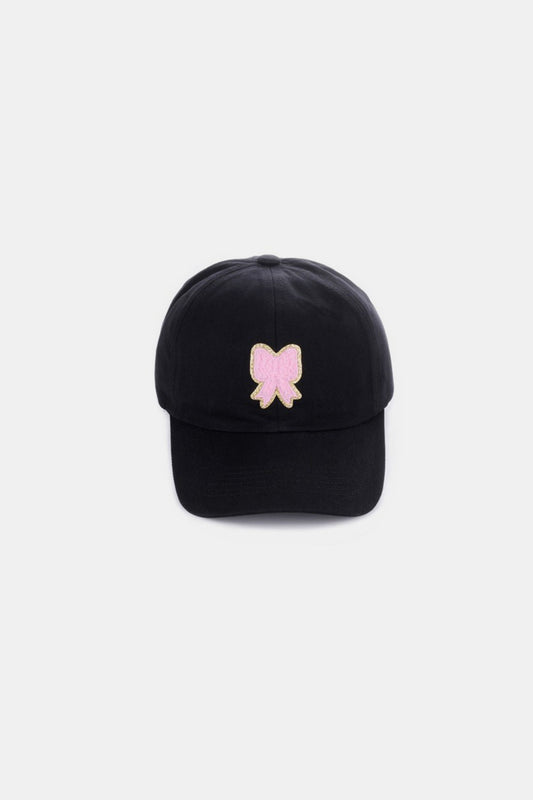 Chenille Bow Patch Baseball Cap