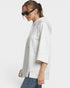 Heather White Hooded Pullover