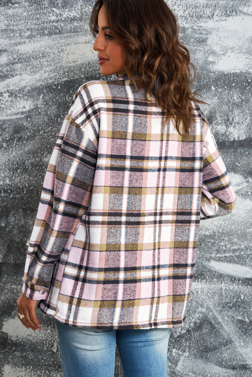 Plaid Button Front Flannel Shacket