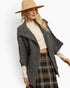 Charcoal Oversized Ribbed Knit Open-Front Cardigan