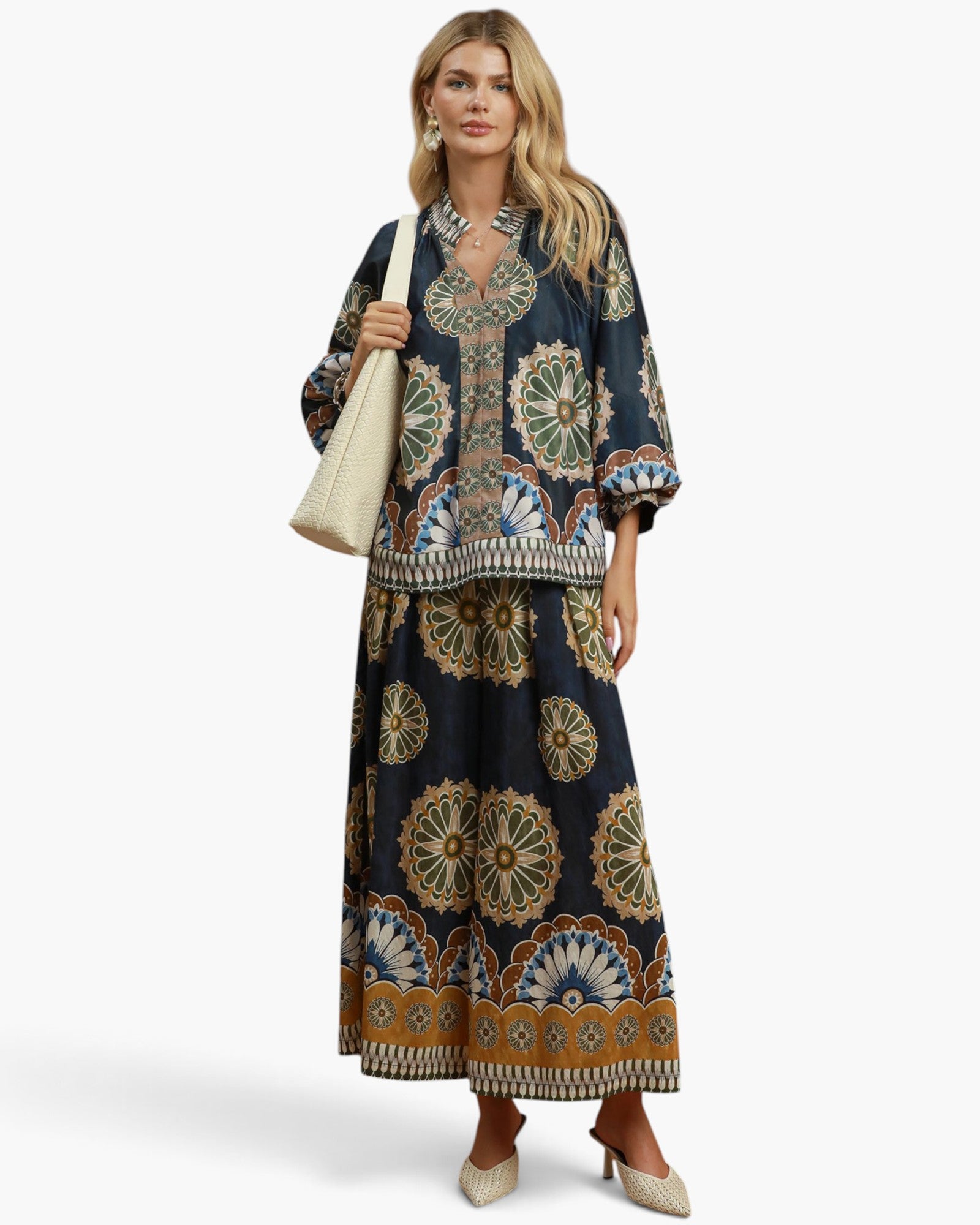 Midnight Medallion Print Pants