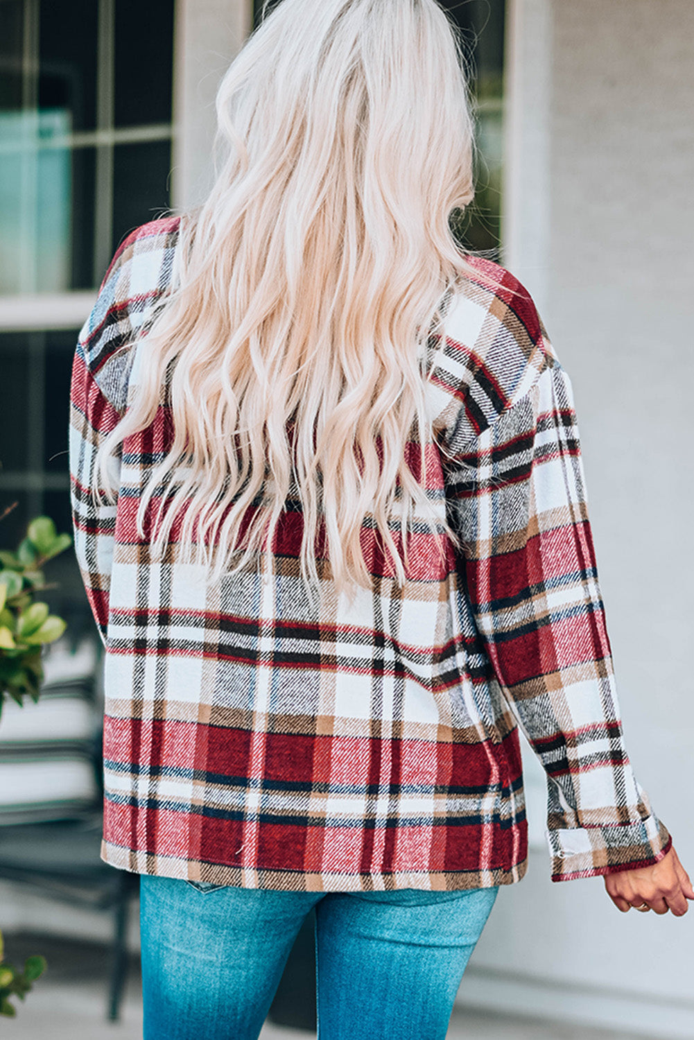 Plaid Button Front Flannel Shacket