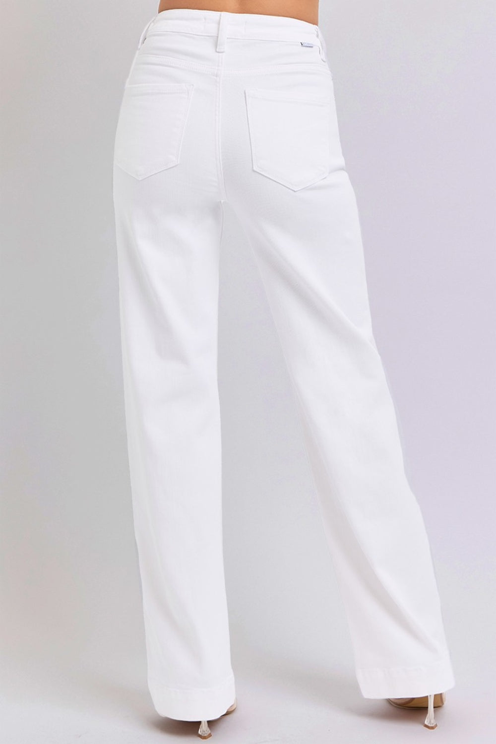 High Waist Straight Leg Jeans in White