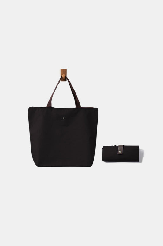 Large Capacity Foldable Oxford Tote Bag & Wallet Set