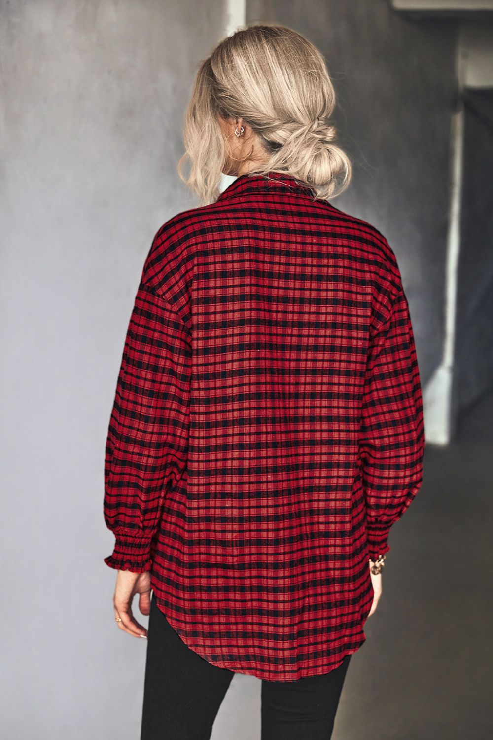 Plaid Button Front Shirt