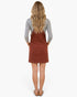 Rust Zip-Front Corduroy Pinafore Mini Dress