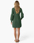 Forest Green Balloon Sleeve Knit Mini Dress