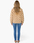 Camel & Ivory Polka Dot Sherpa Jacket