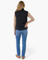 Black Textured Quilted Puffer Vest