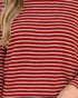 Red & Ivory Striped Long-Sleeve Top