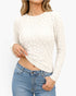 Ivory Floral Lace Long-Sleeve Top