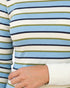 Light Blue & Cream Striped Long Sleeve Top