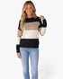 Black, Taupe & Ivory Color Block Sweater