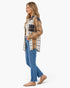 Cream, Camel & Navy Patchwork Plaid Shacket