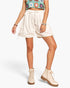 White Cargo Drawstring Shorts