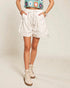 White Utility Drawstring Shorts
