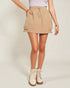 Khaki Utility Drawstring Skort