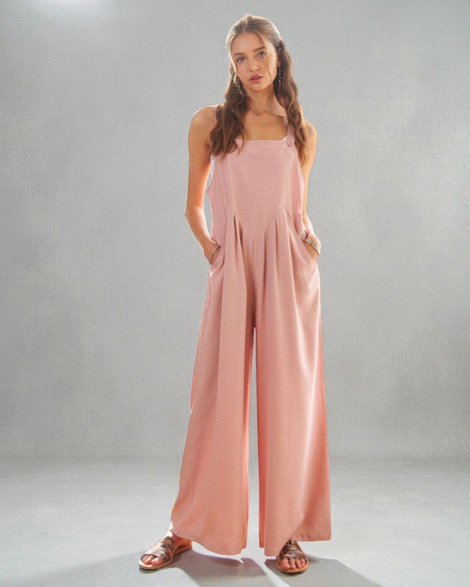 Blush Wide Leg Jumpsuit