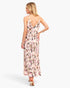 Mauve Abstract Floral Cowl-Neck Maxi Dress
