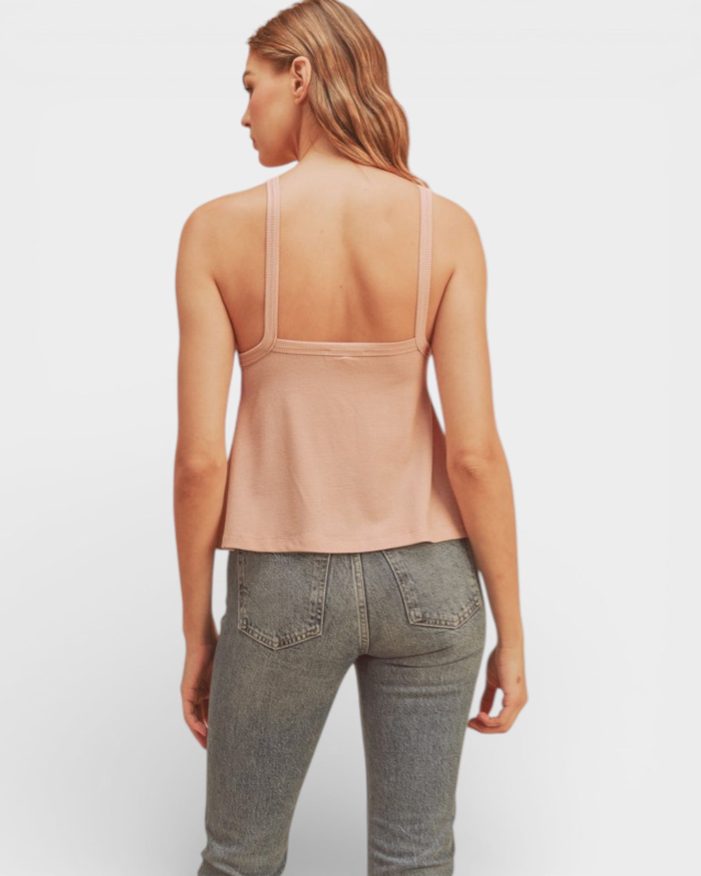 Blush High Neck Swing Tank Top