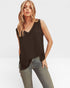 Black V-Neck Knit Tank Top