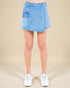 Light Wash Denim Utility Skort