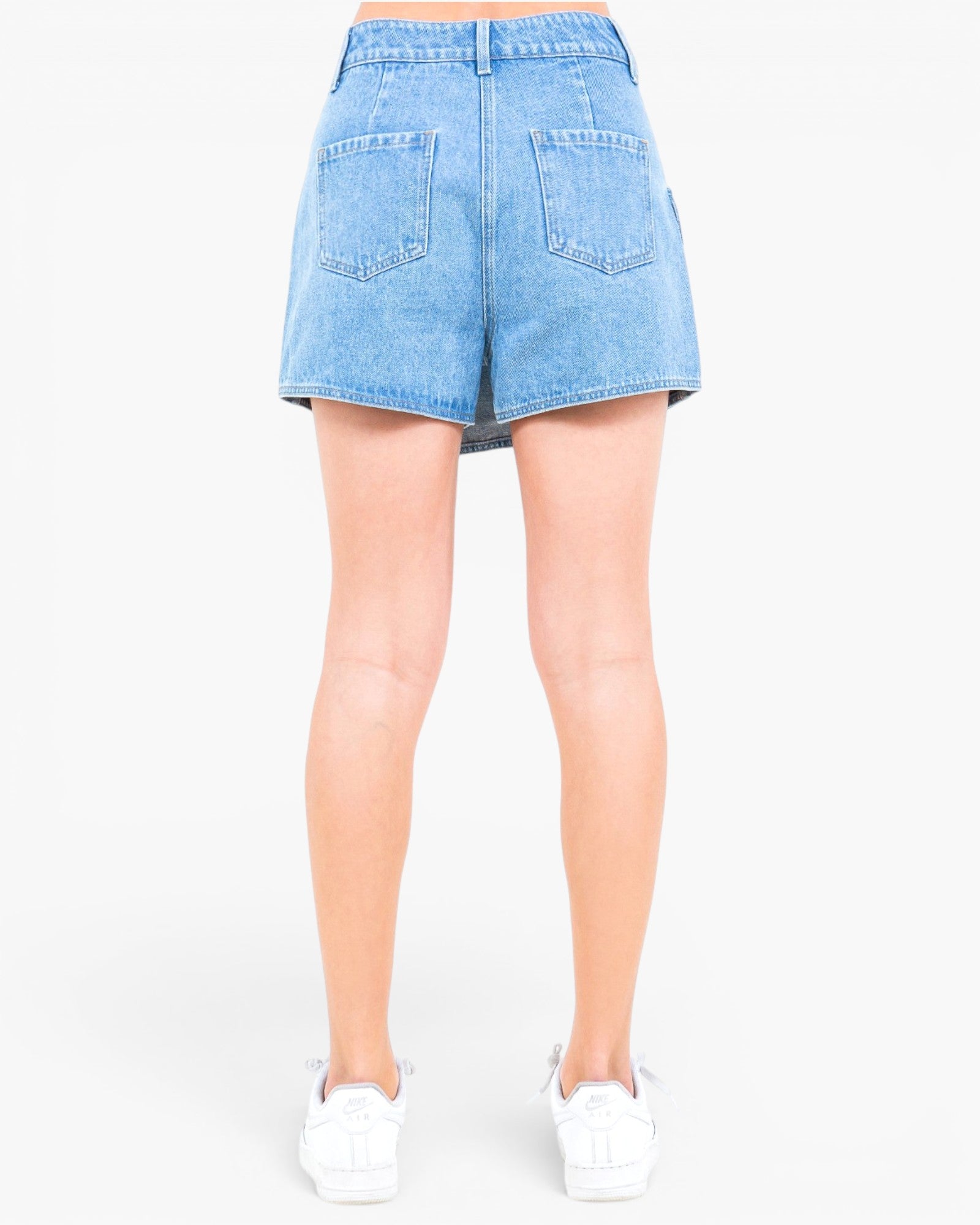 Mini-jupe en jean à poches cargo délavées