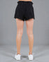 Short en jean taille haute avec poche en papier en noir