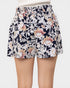 Floral shorts on a white background