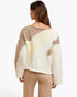 Taupe Color-Block Mixed-Knit Sweater