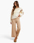 Taupe Color-Block Mixed-Knit Sweater