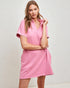 Blush Collared Pocket Mini Dress
