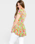 Lime Floral Tiered Babydoll Top