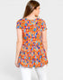 Orange Floral Tiered Babydoll Top