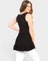Black Textured Sleeveless Babydoll Top