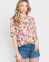 Sand Floral Everyday Top