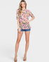 Sand Floral Everyday Top