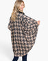 Taupe & Charcoal Houndstooth Open-Front Cardigan