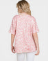 Blush & White Leopard Print Short Sleeve Top