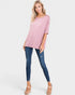Mauve Striped Oversized Tee