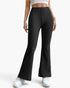 Ribbed High-Waist Flare Pants