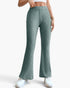 Ribbed High-Waist Flare Pants