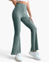 Ribbed High-Waist Flare Pants